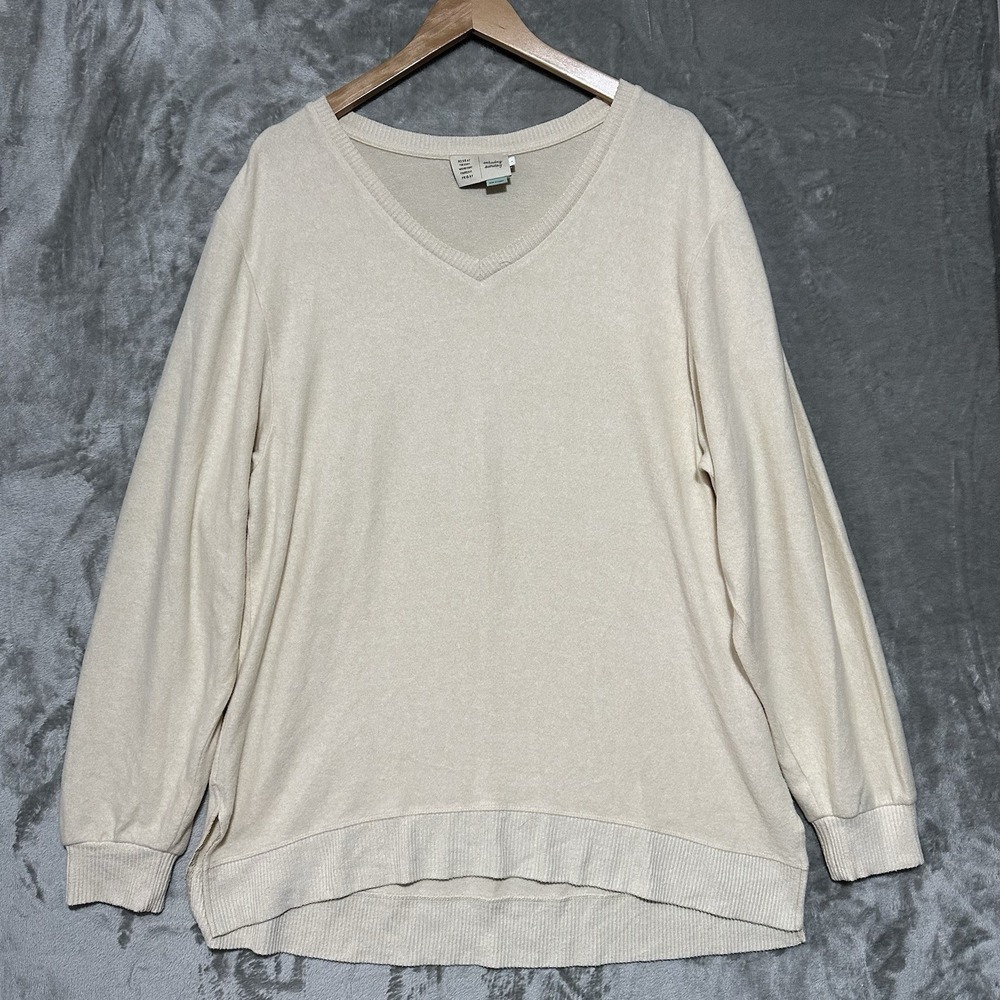 Anthropologie Saturday Sunday Sweater Womens Large Oversized Cozy Neutral Casual